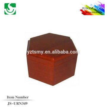 JS-URN349 Hexagon Holz Haustier urn